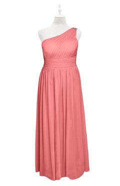 ColsBM Landry Coral Plus Size Bridesmaid Dress