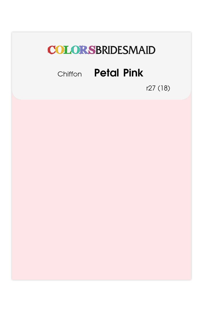 Petal Pink Chiffon Swatches - ColorsBridesmaid