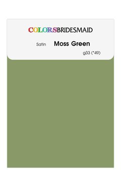 Moss Green Satin Swatches
