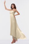 ColsBM Libby Champagne Romantic Empire Chiffon Tea Length Ruffles Bridesmaid Dresses