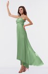 ColsBM Libby Fair Green Romantic Empire Chiffon Tea Length Ruffles Bridesmaid Dresses