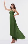 ColsBM Libby Garden Green Romantic Empire Chiffon Tea Length Ruffles Bridesmaid Dresses