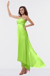 ColsBM Libby Sharp Green Romantic Empire Chiffon Tea Length Ruffles Bridesmaid Dresses