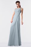 ColsBM Moriah Illusion Blue Simple Sheath Sleeveless Chiffon Floor Length Sequin Bridesmaid Dresses