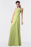 ColsBM Moriah Lime Sherbet Simple Sheath Sleeveless Chiffon Floor Length Sequin Bridesmaid Dresses