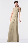 ColsBM Moriah Novelle Peach Simple Sheath Sleeveless Chiffon Floor Length Sequin Bridesmaid Dresses
