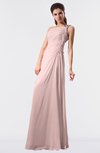 ColsBM Moriah Pastel Pink Simple Sheath Sleeveless Chiffon Floor Length Sequin Bridesmaid Dresses