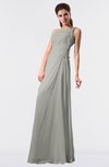ColsBM Moriah Platinum Simple Sheath Sleeveless Chiffon Floor Length Sequin Bridesmaid Dresses