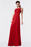 ColsBM Moriah Red Simple Sheath Sleeveless Chiffon Floor Length Sequin Bridesmaid Dresses
