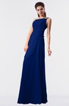 ColsBM Moriah Sodalite Blue Simple Sheath Sleeveless Chiffon Floor Length Sequin Bridesmaid Dresses