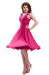 ColsBM Marina Fandango Pink Informal Zipper Chiffon Knee Length Sequin Bridesmaid Dresses