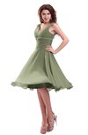 ColsBM Marina Moss Green Informal Zipper Chiffon Knee Length Sequin Bridesmaid Dresses