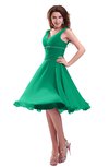 ColsBM Marina Pepper Green Informal Zipper Chiffon Knee Length Sequin Bridesmaid Dresses