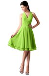 ColsBM Holly Bright Green Simple A-line Sleeveless Zipper Chiffon Graduation Dresses