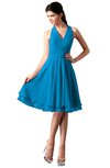 ColsBM Holly Cornflower Blue Simple A-line Sleeveless Zipper Chiffon Graduation Dresses
