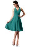 ColsBM Holly Emerald Green Simple A-line Sleeveless Zipper Chiffon Graduation Dresses