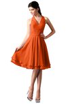 ColsBM Holly Tangerine Simple A-line Sleeveless Zipper Chiffon Graduation Dresses
