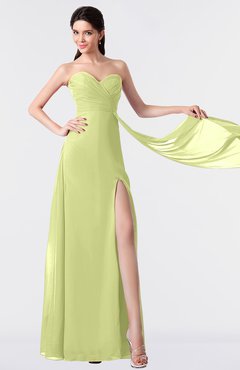 ColsBM Vivian Lime Sherbet Modern A-line Sleeveless Backless Split-Front Bridesmaid Dresses