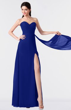 ColsBM Vivian Nautical Blue Modern A-line Sleeveless Backless Split-Front Bridesmaid Dresses