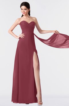 ColsBM Vivian Wine Modern A-line Sleeveless Backless Split-Front Bridesmaid Dresses