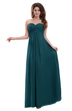 ColsBM Annalee Blue Green Plain Sweetheart Sleeveless Backless Chiffon Floor Length Bridesmaid Dresses