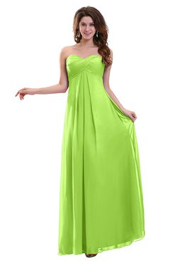 ColsBM Annalee Bright Green Plain Sweetheart Sleeveless Backless Chiffon Floor Length Bridesmaid Dresses
