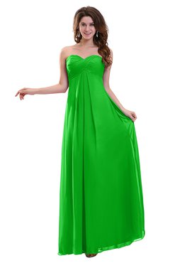 ColsBM Annalee Classic Green Plain Sweetheart Sleeveless Backless Chiffon Floor Length Bridesmaid Dresses
