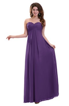 ColsBM Annalee Dark Purple Plain Sweetheart Sleeveless Backless Chiffon Floor Length Bridesmaid Dresses
