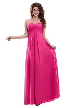 ColsBM Annalee Fandango Pink Plain Sweetheart Sleeveless Backless Chiffon Floor Length Bridesmaid Dresses
