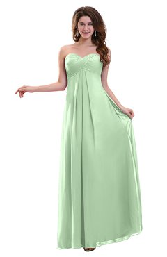 ColsBM Annalee Light Green Plain Sweetheart Sleeveless Backless Chiffon Floor Length Bridesmaid Dresses