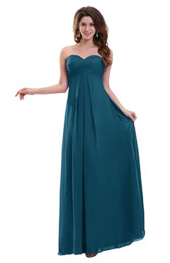 ColsBM Annalee Moroccan Blue Plain Sweetheart Sleeveless Backless Chiffon Floor Length Bridesmaid Dresses