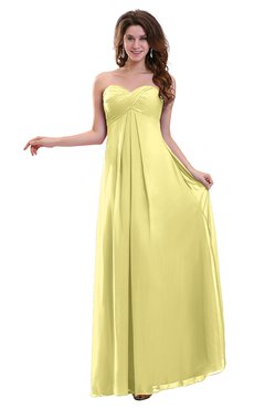ColsBM Annalee Pastel Yellow Plain Sweetheart Sleeveless Backless Chiffon Floor Length Bridesmaid Dresses