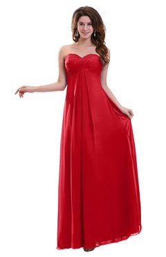 ColsBM Annalee Red Plain Sweetheart Sleeveless Backless Chiffon Floor Length Bridesmaid Dresses