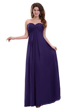 ColsBM Annalee Royal Purple Plain Sweetheart Sleeveless Backless Chiffon Floor Length Bridesmaid Dresses