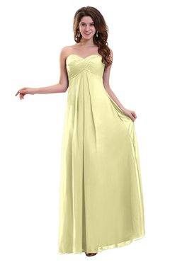 ColsBM Annalee Wax Yellow Plain Sweetheart Sleeveless Backless Chiffon Floor Length Bridesmaid Dresses