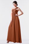 ColsBM Nayeli Bombay Brown Plain Empire Sleeveless Zip up Floor Length Pleated Bridesmaid Dresses