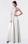 ColsBM Nayeli Cloud White Plain Empire Sleeveless Zip up Floor Length Pleated Bridesmaid Dresses