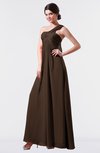 ColsBM Nayeli Copper Plain Empire Sleeveless Zip up Floor Length Pleated Bridesmaid Dresses