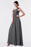 ColsBM Nayeli Grey Plain Empire Sleeveless Zip up Floor Length Pleated Bridesmaid Dresses