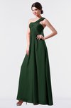 ColsBM Nayeli Hunter Green Plain Empire Sleeveless Zip up Floor Length Pleated Bridesmaid Dresses