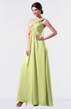 ColsBM Nayeli Lime Sherbet Plain Empire Sleeveless Zip up Floor Length Pleated Bridesmaid Dresses