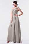 ColsBM Nayeli Mushroom Plain Empire Sleeveless Zip up Floor Length Pleated Bridesmaid Dresses