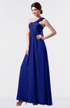 ColsBM Nayeli Nautical Blue Plain Empire Sleeveless Zip up Floor Length Pleated Bridesmaid Dresses