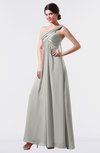 ColsBM Nayeli Platinum Plain Empire Sleeveless Zip up Floor Length Pleated Bridesmaid Dresses