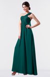 ColsBM Nayeli Shaded Spruce Plain Empire Sleeveless Zip up Floor Length Pleated Bridesmaid Dresses