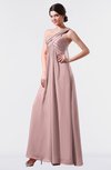 ColsBM Nayeli Silver Pink Plain Empire Sleeveless Zip up Floor Length Pleated Bridesmaid Dresses