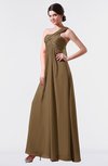 ColsBM Nayeli Truffle Plain Empire Sleeveless Zip up Floor Length Pleated Bridesmaid Dresses