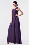 ColsBM Nayeli Violet Plain Empire Sleeveless Zip up Floor Length Pleated Bridesmaid Dresses