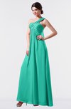 ColsBM Nayeli Viridian Green Plain Empire Sleeveless Zip up Floor Length Pleated Bridesmaid Dresses