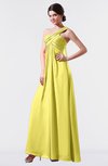 ColsBM Nayeli Yellow Iris Plain Empire Sleeveless Zip up Floor Length Pleated Bridesmaid Dresses